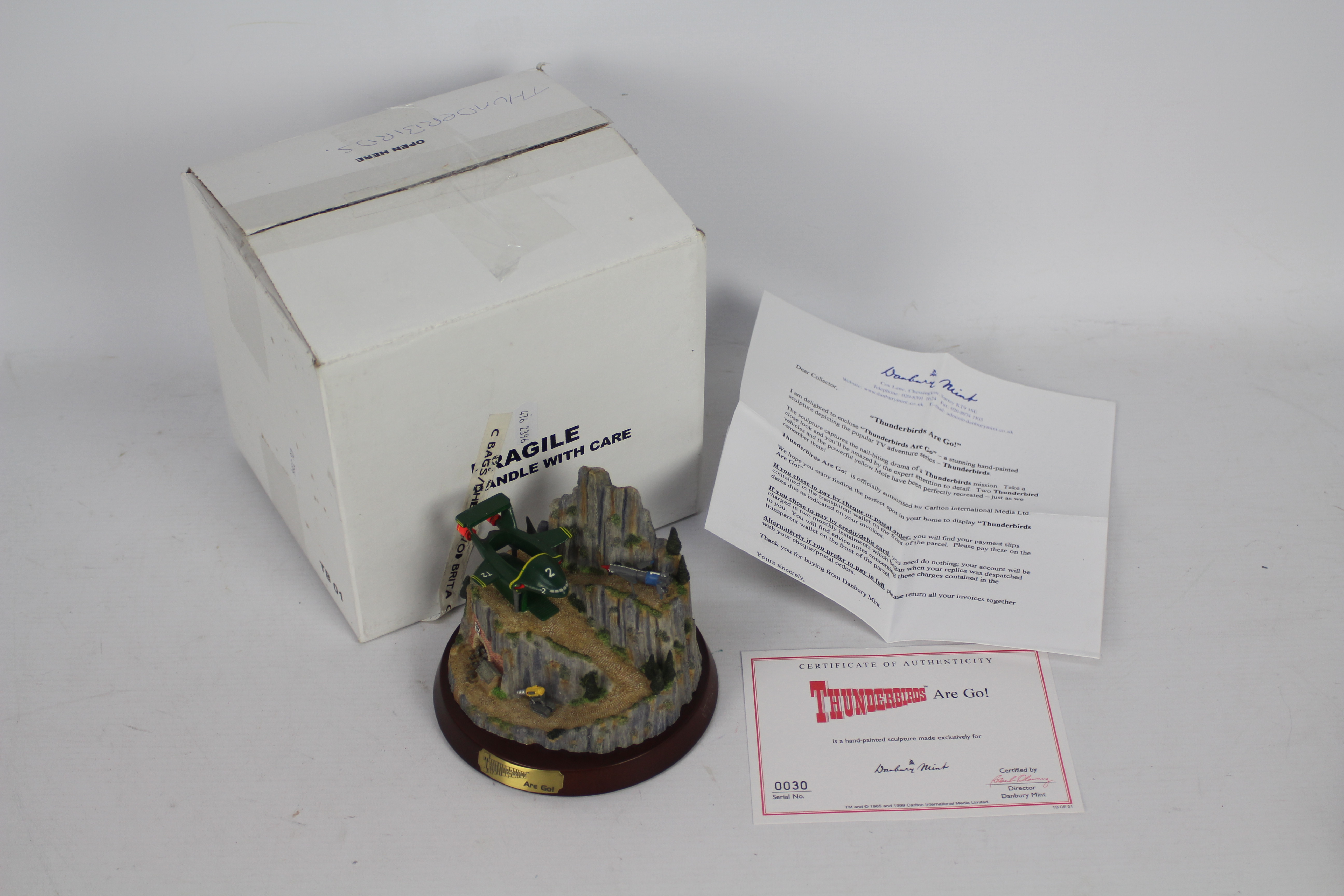 The Danbury Mint - A boxed Danbury Mint 'Thunderbirds Are Go' sculpture.