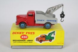 Dinky - A boxed Dinky # 430 Commer Breakdown Lorry in the rare red and grey colourway with glazing,
