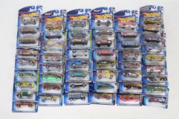 Hot Wheels - 50 x unopened carded models from circa year 2000 including Dodge Charger Daytona #