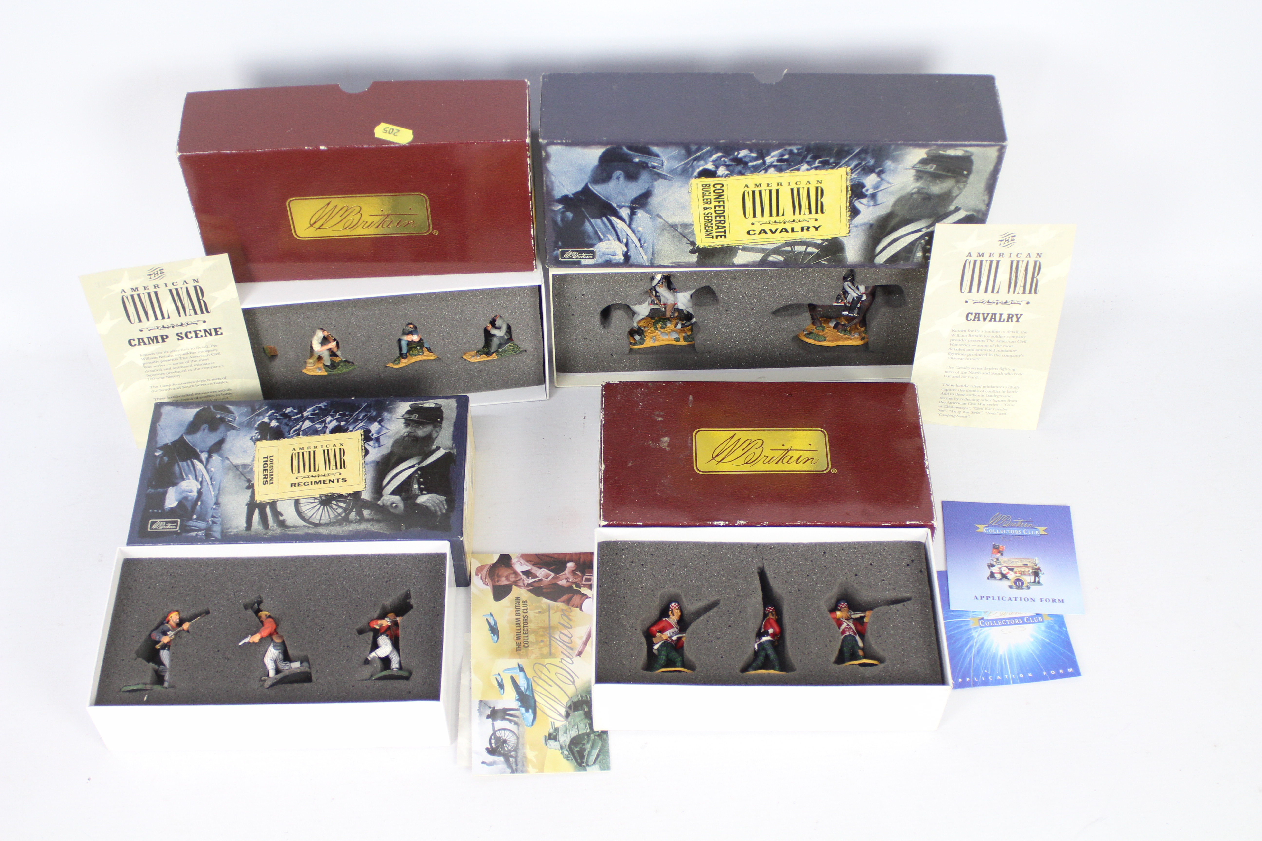 Britains - 4 x boxed sets of soldiers from the American Civil War & The Battle Of New Orleans