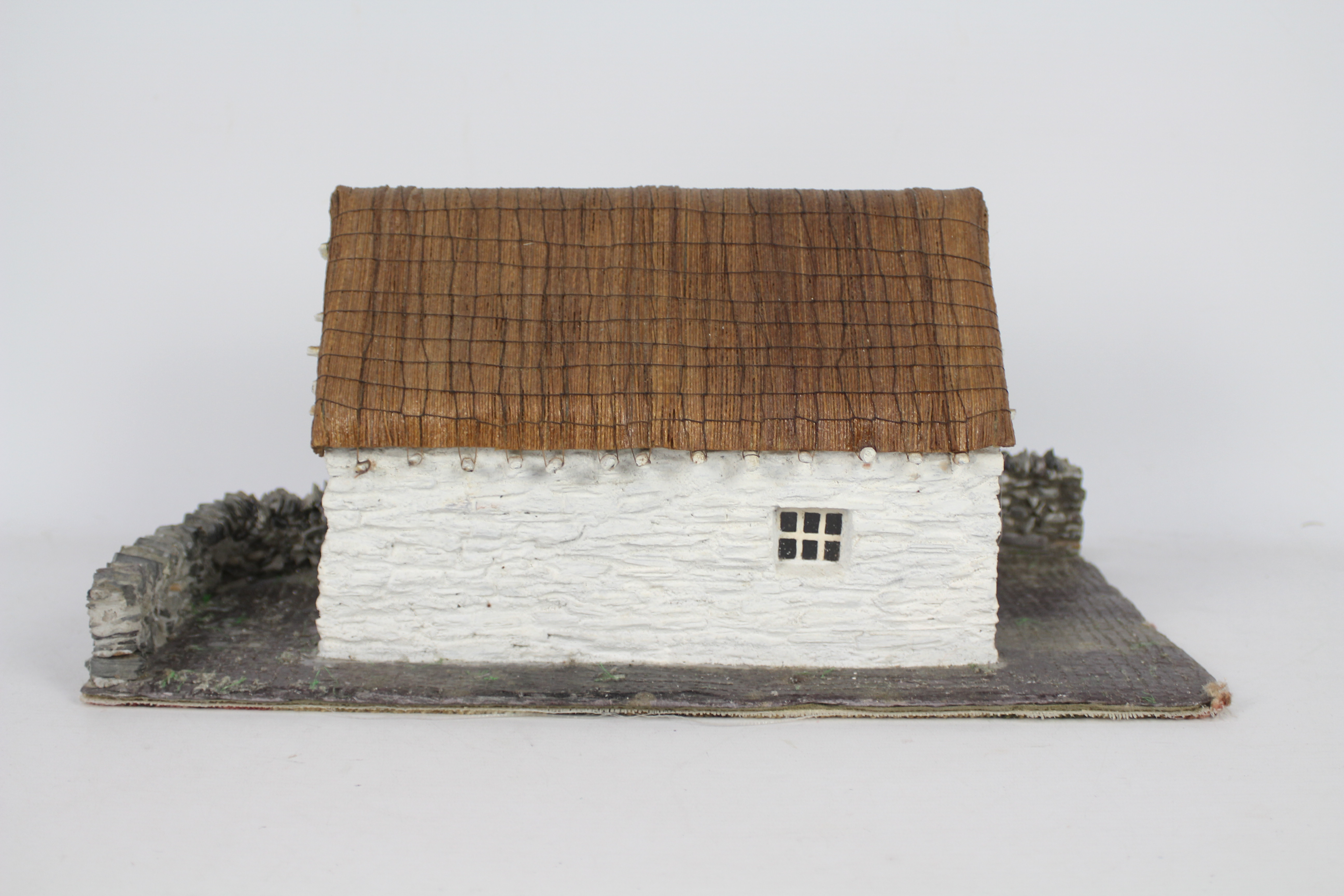 Unconfirmed Maker - An interesting and well constructed model of a thatched stone cottage, - Image 4 of 6