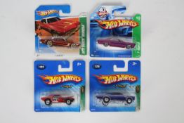 Hot Wheels - Super Treasure Hunt - 4 x unopened carded models, 1967 Pontiac GTO # G6743,