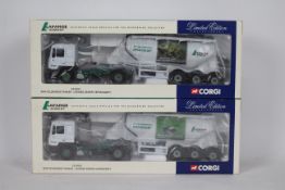 Corgi - Two boxed Corgi Limited Edition 1:50 scale diecast MAN Feldbinder Tankers.