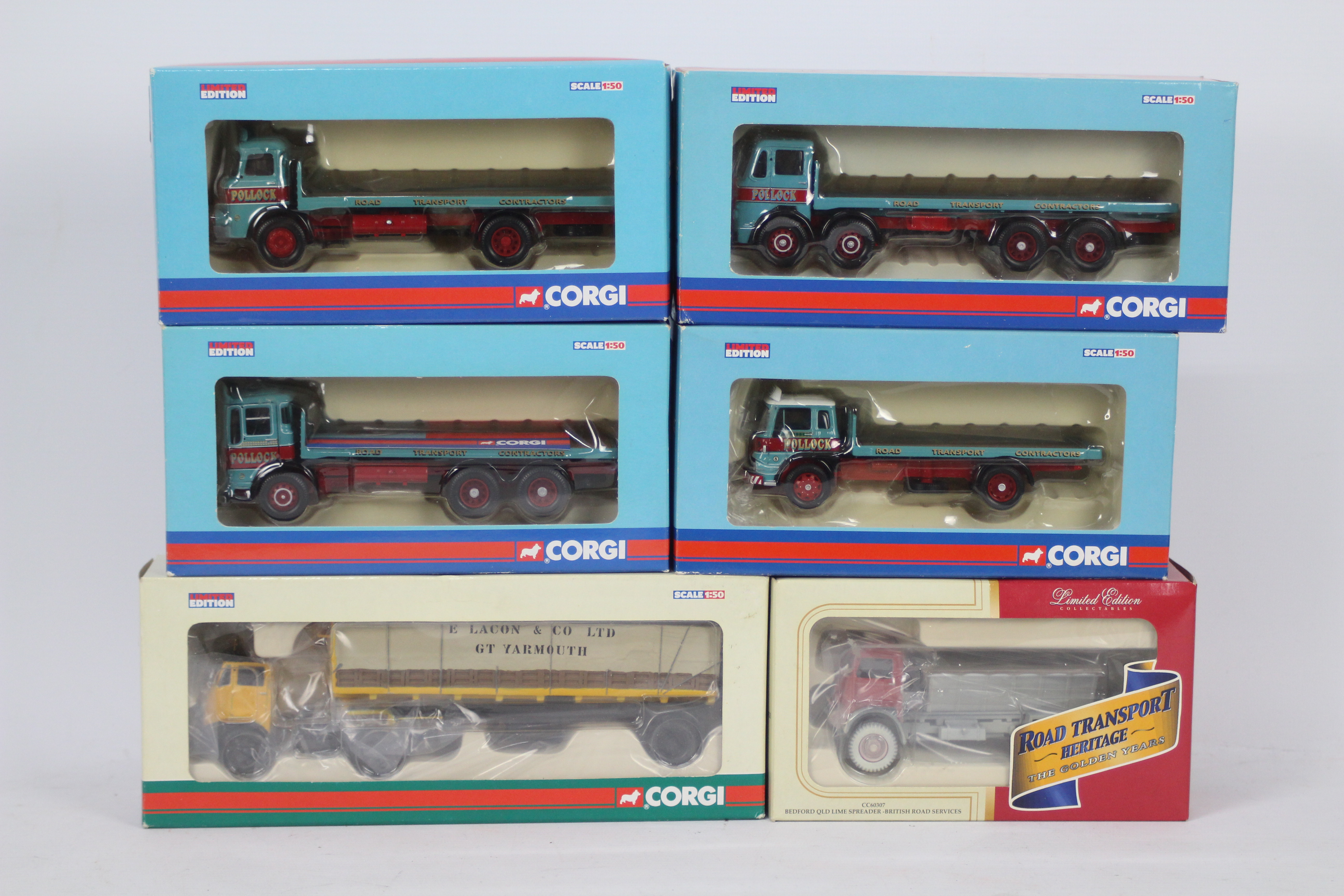 Corgi - Six boxed Limited Edition diecast 1:50 scale model trucks.