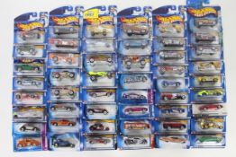 Hot Wheels - 50 x unopened carded models from the year 2000 including Isuzu Vehicross # 57102,