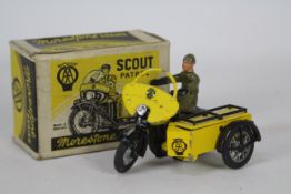 Morestone - A boxed Morestone large scale AA Scout Patrol Motorcycle and sidecar.