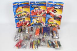 Hot Wheels - 20 x unopened models including boxed drive thru gas station with car,