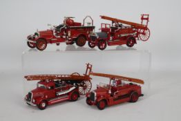 Signature Series - 4 x vintage Fire Engines in 1:43 scale including a 1921 Dennis N Type,