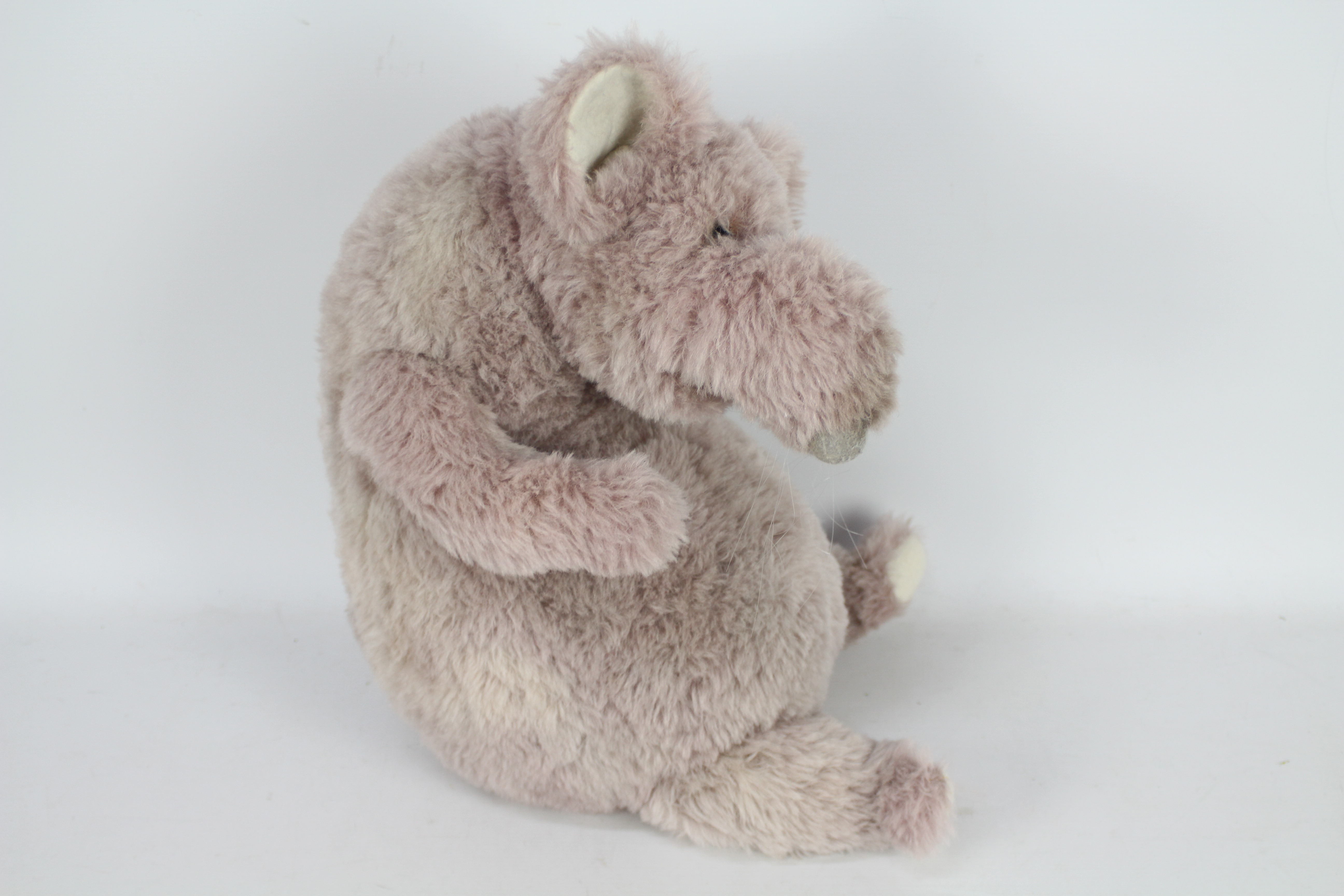 Unknown Maker - A large fully jointed rat soft toy in pale pink with glass eyes, felt pads and ears. - Image 2 of 4