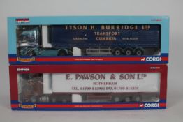 Corgi - A pair of boxed Corgi Limited Edition 1:50 scale diecast trucks from the Corgi 'Hauliers of