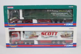 Corgi - A pair of boxed Corgi Limited Edition 1:50 scale diecast trucks from the Corgi 'Hauliers of