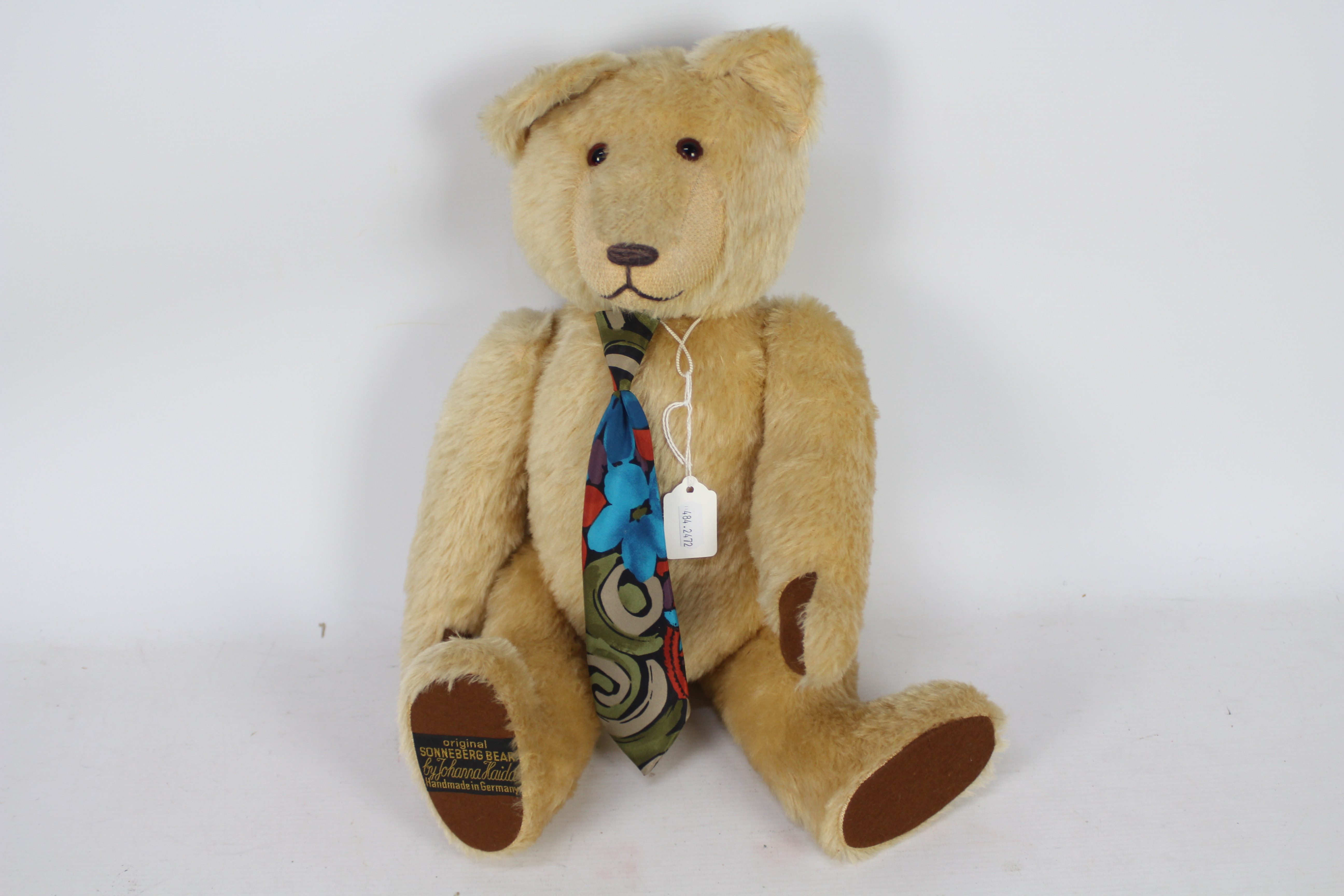 Sonneberg Bear - A blonde mohair teddy bear with growler by Johanna Haida,