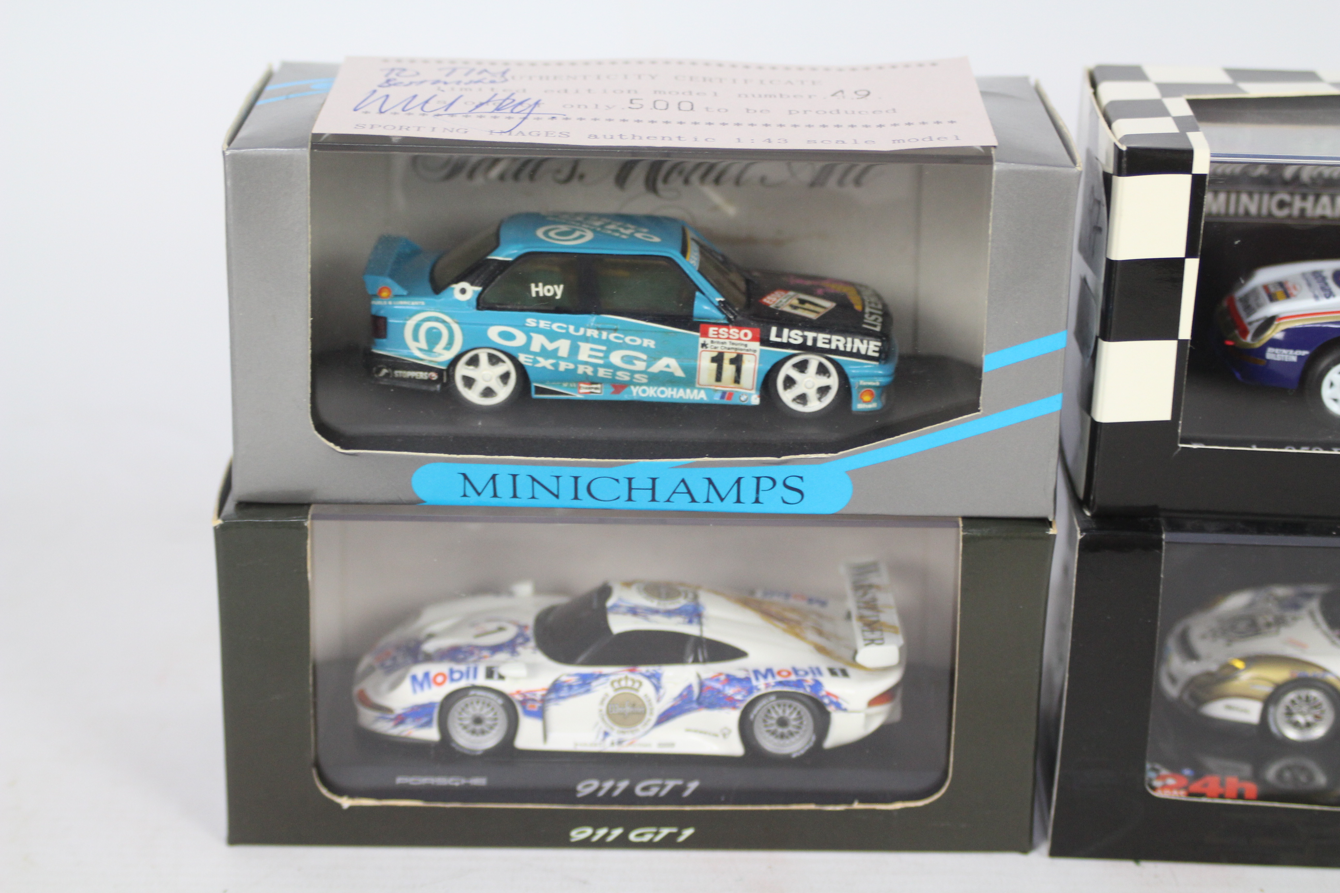 Minichamps - Four boxed 1:43 scale model sports cars from Minichamps. - Image 3 of 4