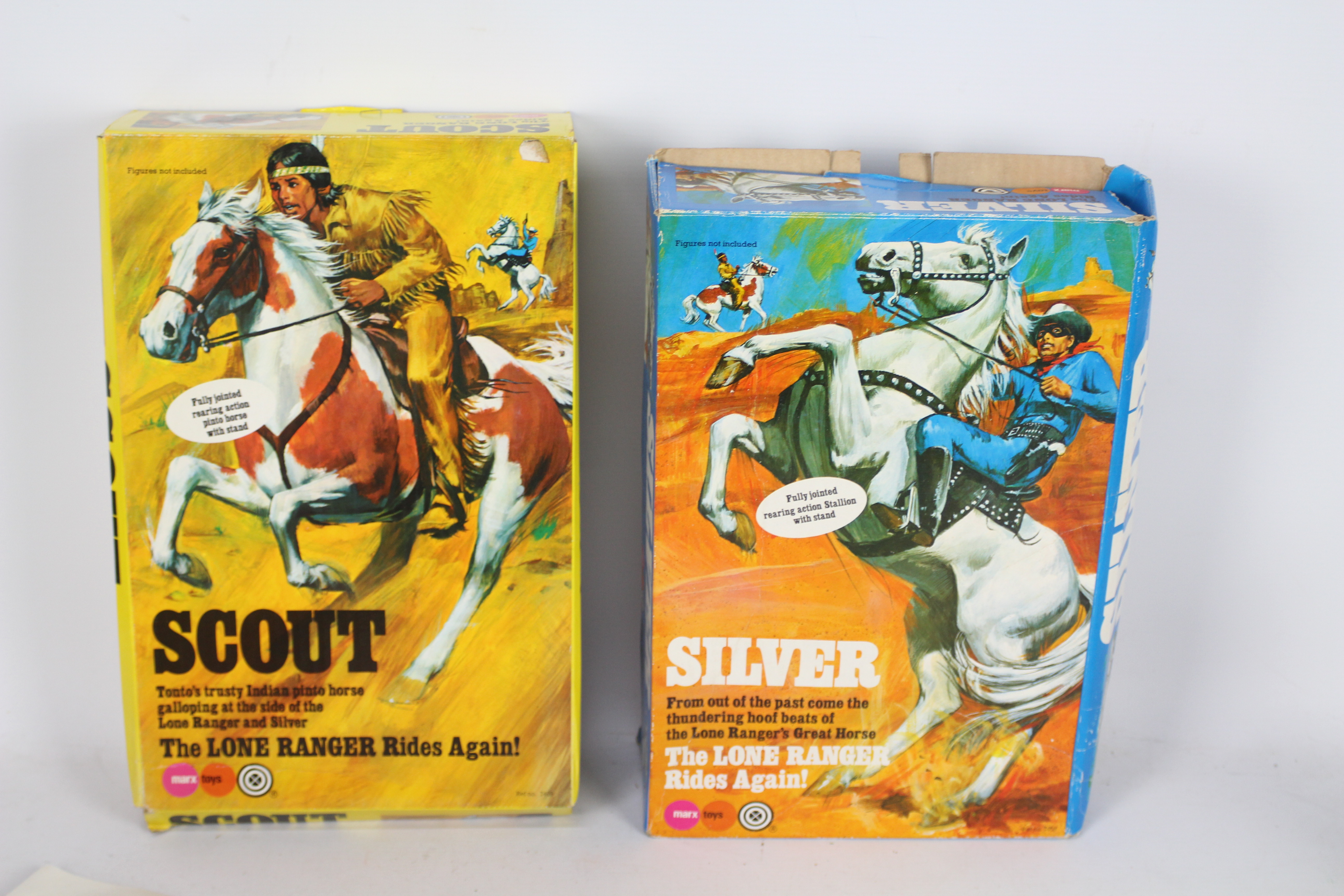 Marx - Two boxed vintage Marx 'The Lone Ranger Rides Again' horses, 'Silver' and 'Scout'. - Image 4 of 4