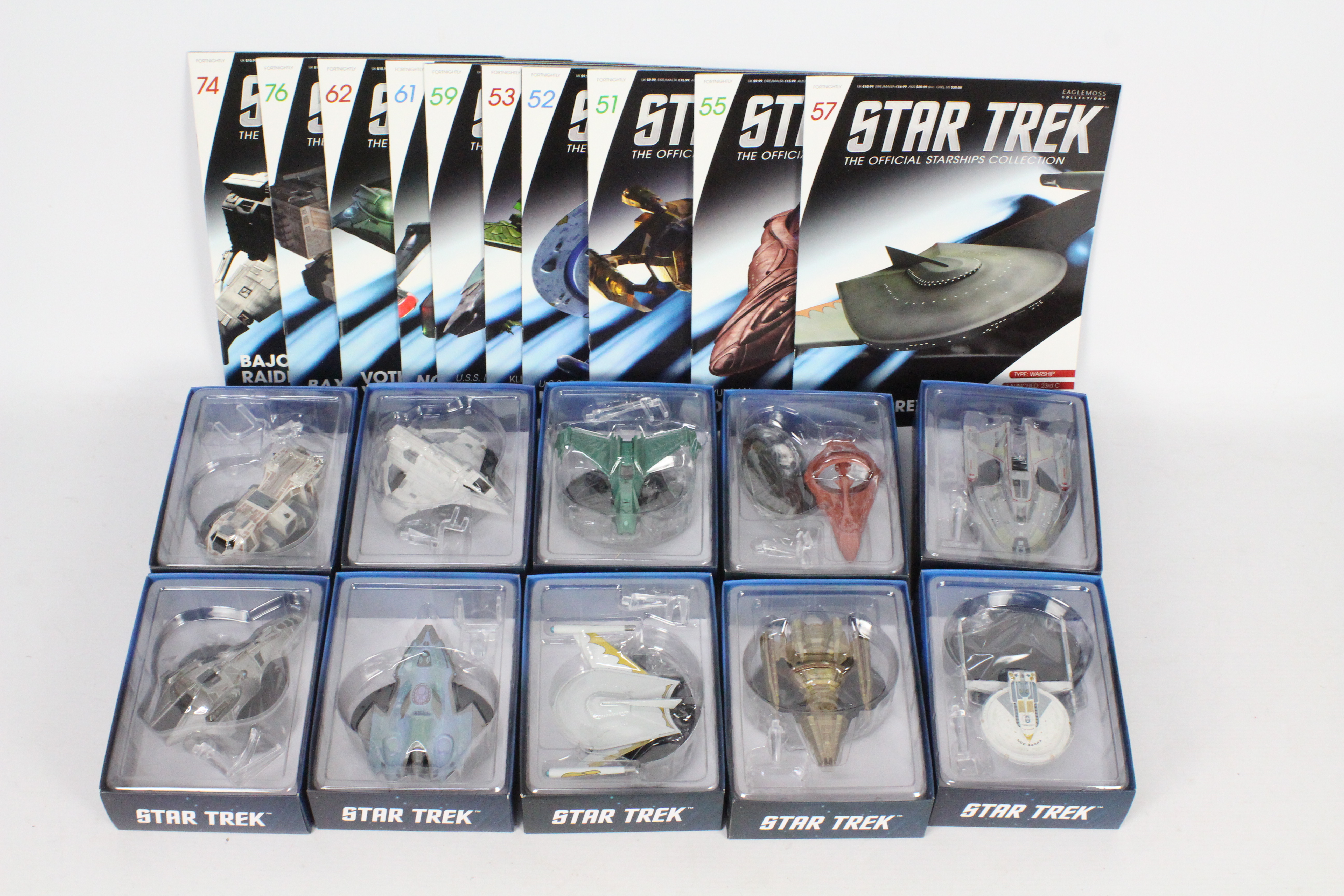 Eaglemoss - An alliance of 10 diecast 'Star Trek' space ships and accompanying magazines from the