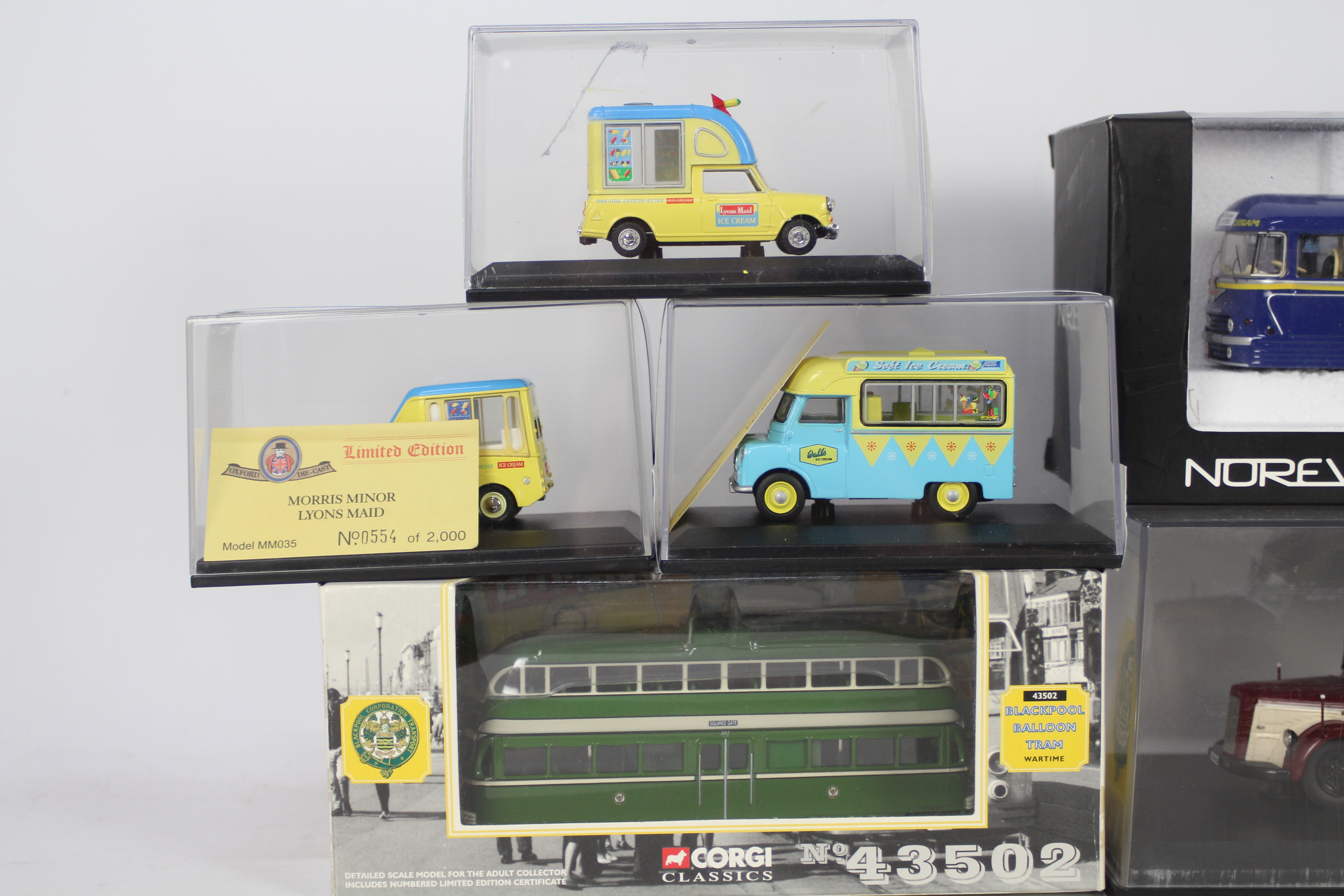 Norev, Schuco, Oxford Diecast, Corgi - Five boxed diecast model in various scales. - Image 2 of 3