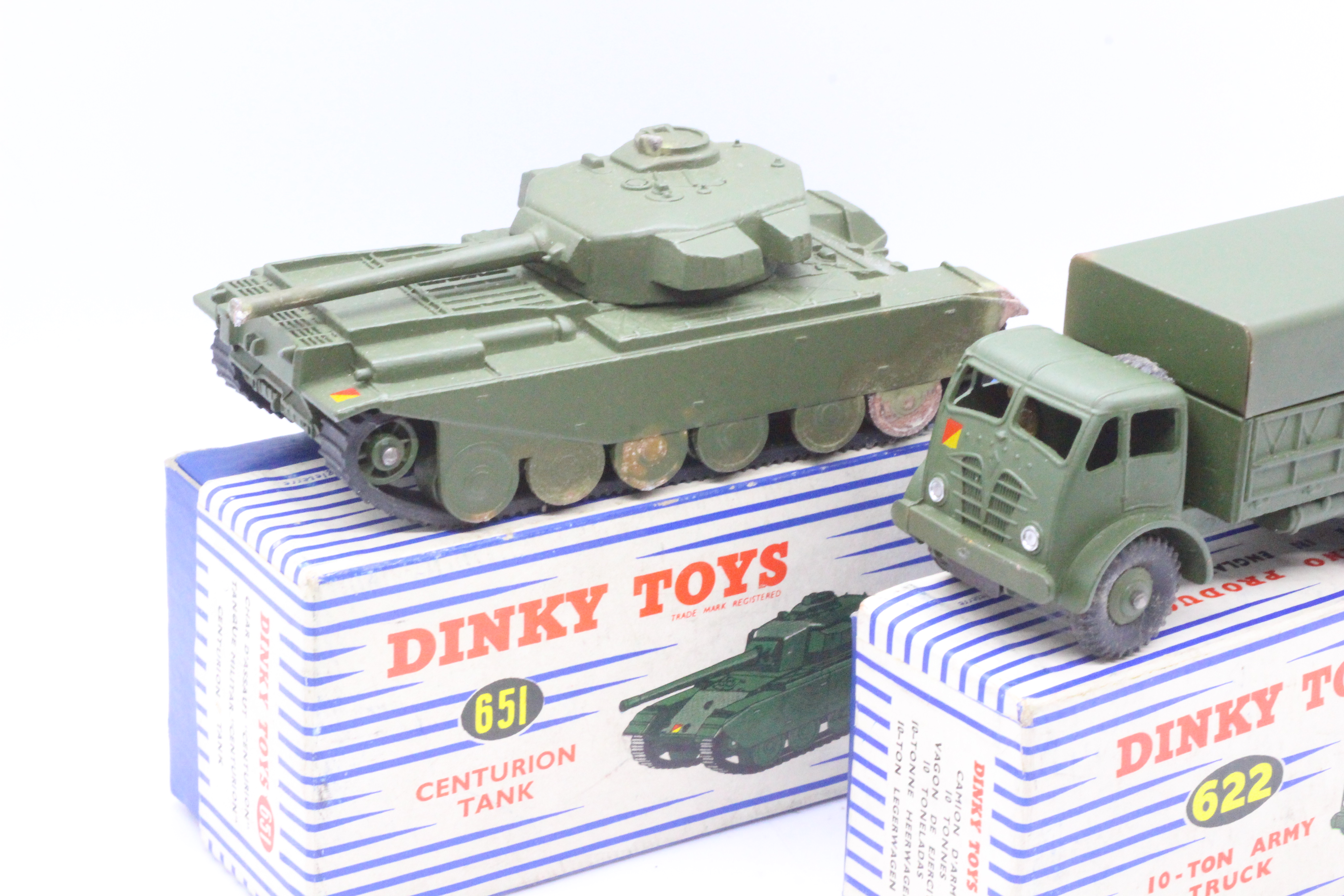 Dinky - 2 x boxed Military models, a Centurion Tank # 651 and a 10 - Ton Army Truck # 622. - Image 3 of 4