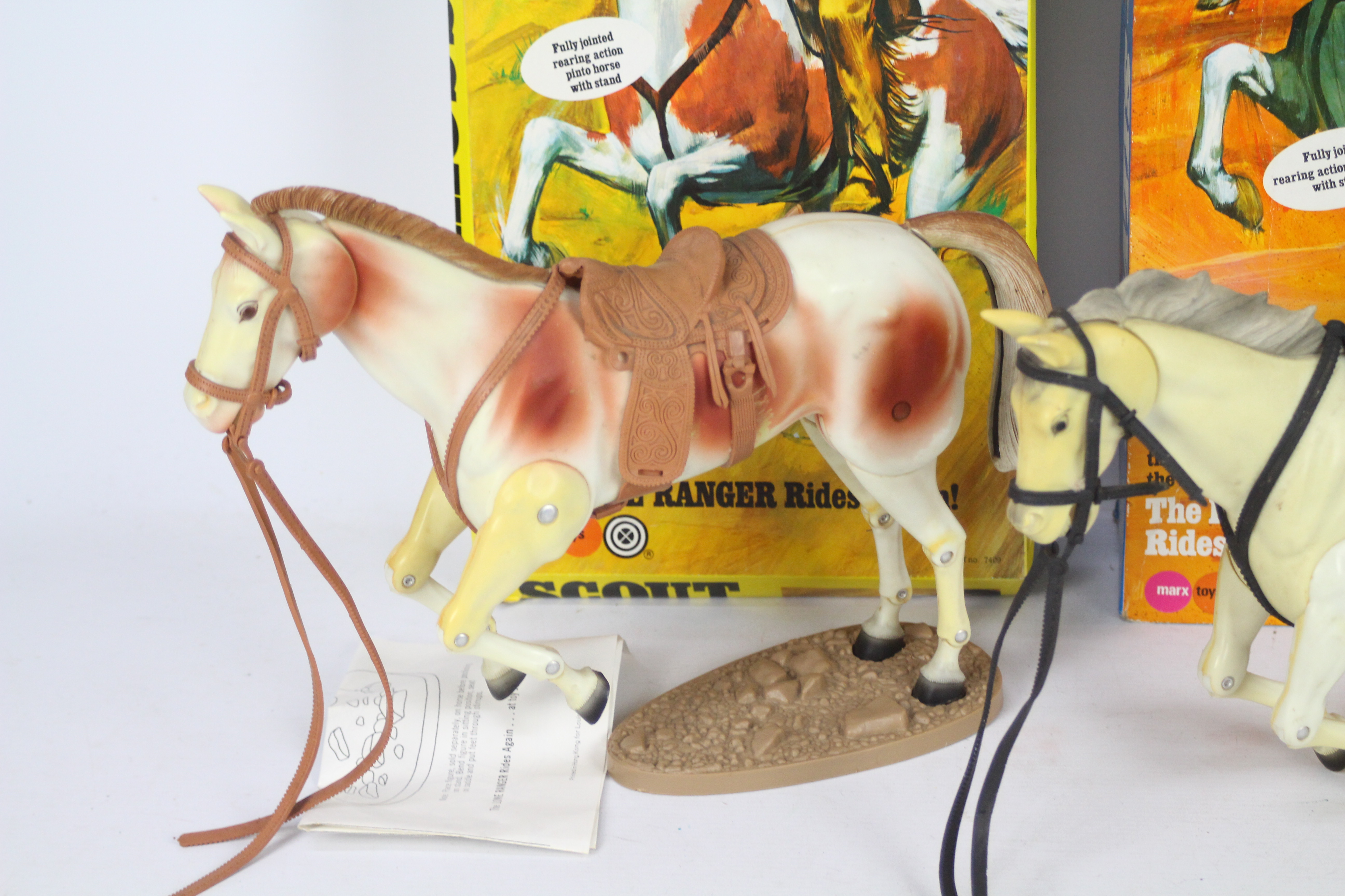 Marx - Two boxed vintage Marx 'The Lone Ranger Rides Again' horses, 'Silver' and 'Scout'. - Image 3 of 4