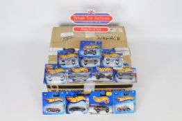 Hot Wheels - 50 x unopened carded models including Ferrari 512M # J3246, Nissan Titan # J3272,