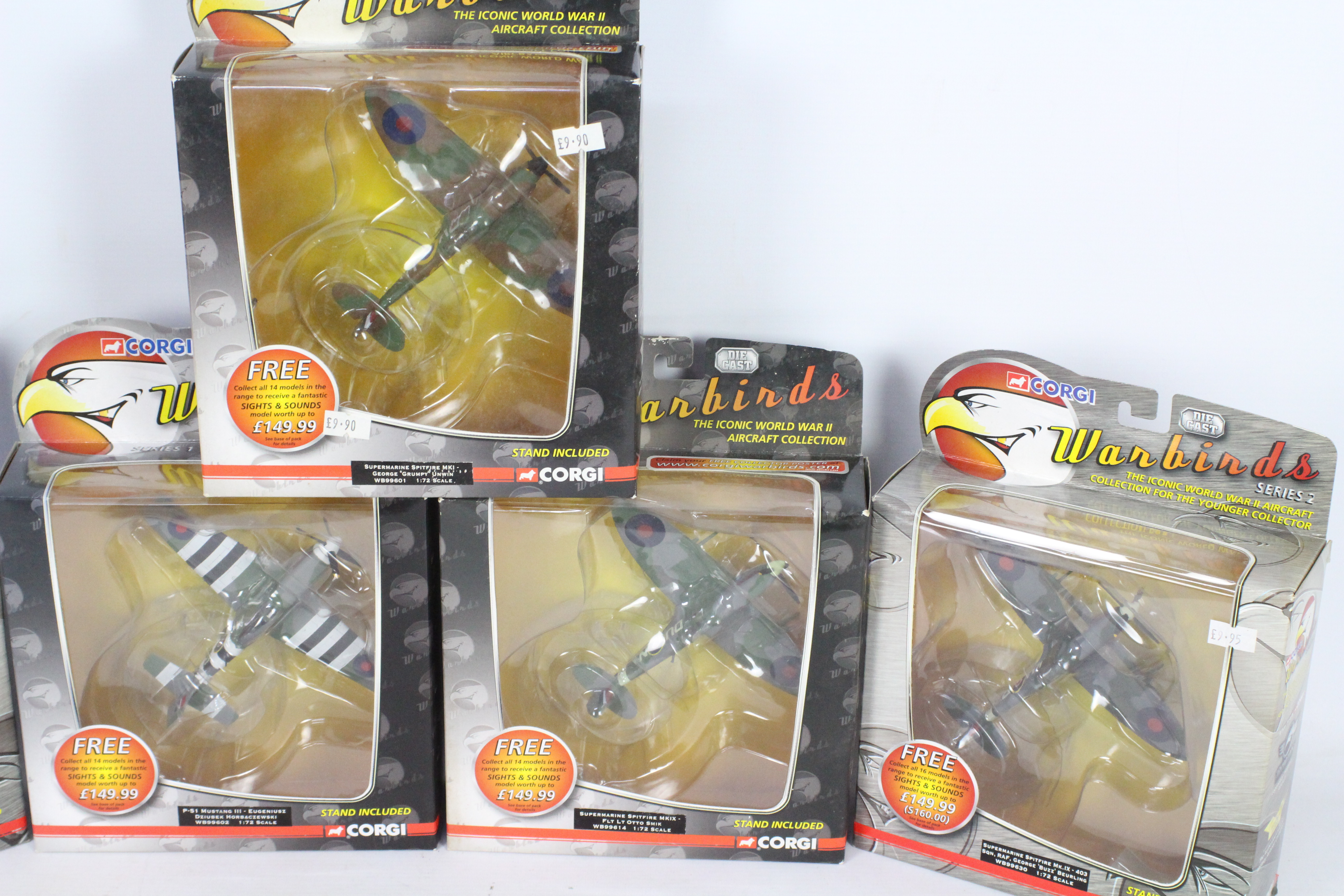 Corgi Aviation Archive - Five boxed diecast model Supermarine Spitfires in 1:72 scale from the CAA - Image 3 of 3