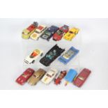 WITHDRAWN - Corgi - A collection of 14 x vintage Corgi models including early Batmobile with red