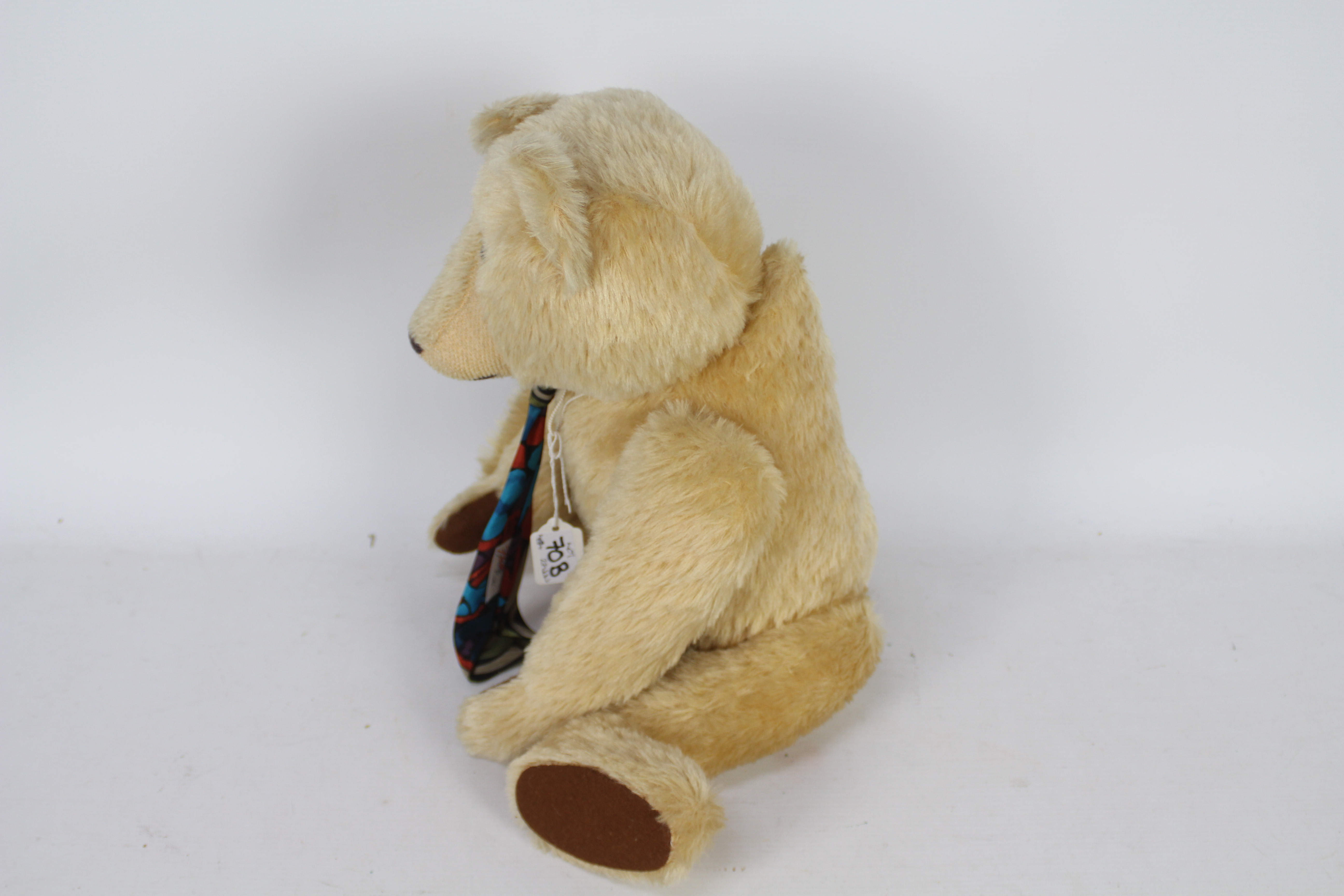 Sonneberg Bear - A blonde mohair teddy bear with growler by Johanna Haida, - Image 5 of 6