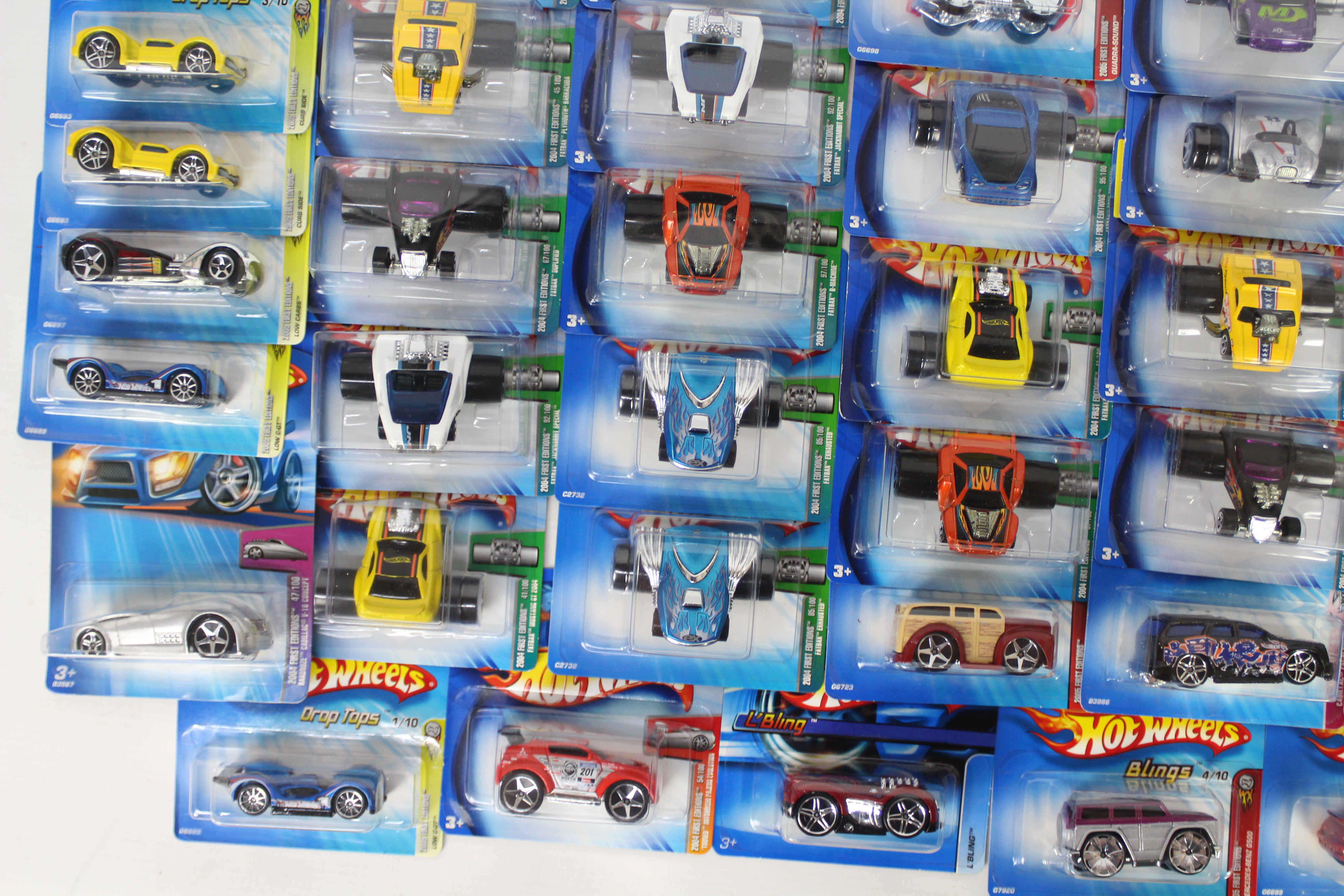 Hot Wheels - 50 x Unopened carded models from the early 2000s including Fatbak Plymouth Barracuda # - Image 4 of 5