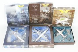 Corgi Aviation Archive - Three boxed 1:144 scale diecast model aircraft from various CAA ranges.