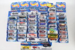 Hot Wheels - 50 x unopened carded models including cars from the Track Aces, Virtual Collection,