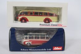 Premium Classixxs, Schuco - Two boxed 1:43 scale diecast model buses.
