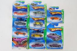 Hot Wheels - Treasure Hunt - 10 x unopened models, 55 Chevy # P2360, Mustang GT # M6970,