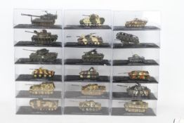 DeAgostini - A group of 18 boxed military vehicles from the DeAgostini 'Combat Tanks Collection'.