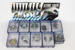 Eaglemoss - A federation of 10 diecast 'Star Trek' space ships and accompanying magazines from the