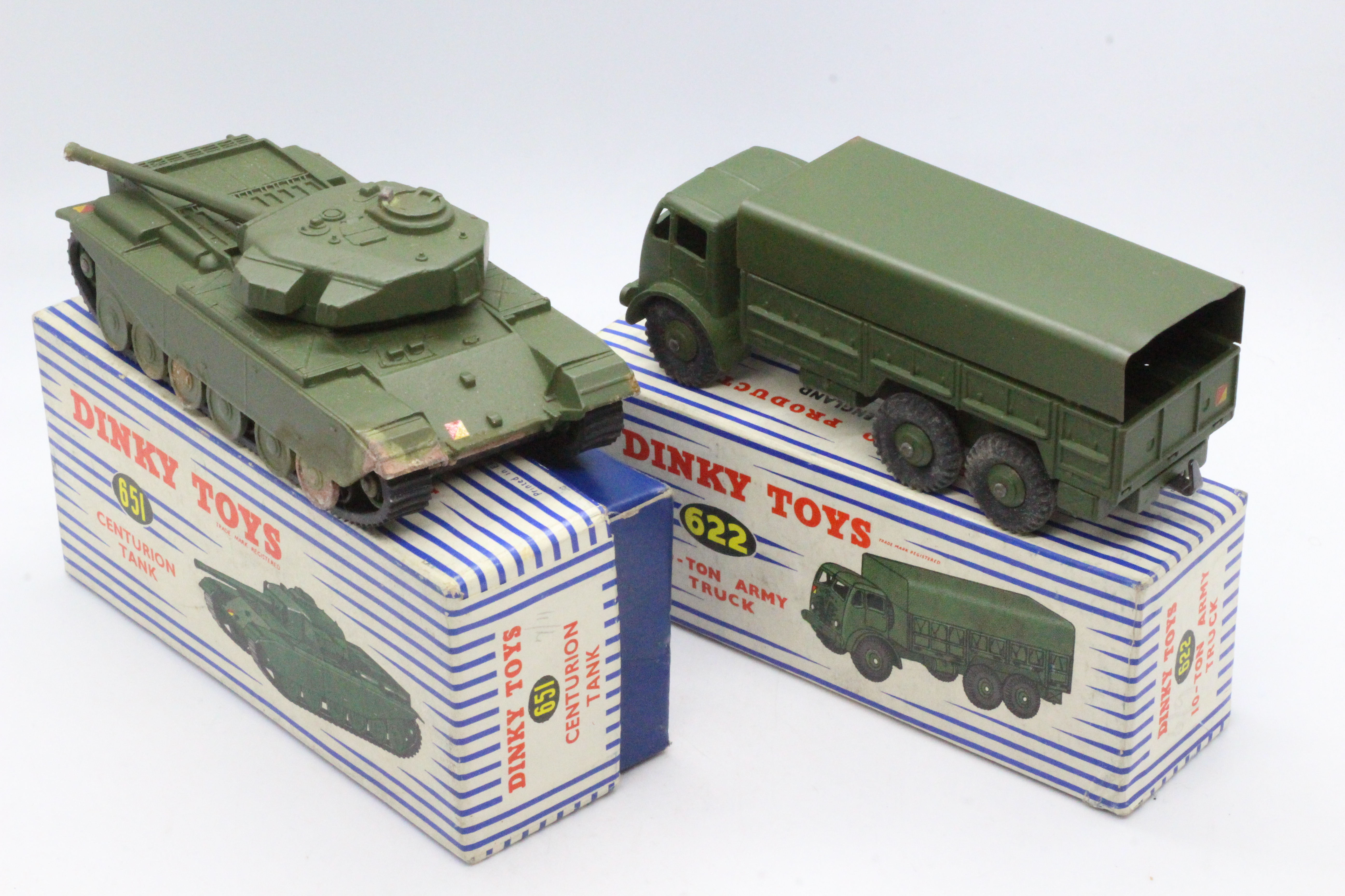 Dinky - 2 x boxed Military models, a Centurion Tank # 651 and a 10 - Ton Army Truck # 622. - Image 4 of 4