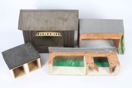 Unconfirmed Makers - A collection of 4 unmarked wooden Farm buildings suitable for use with