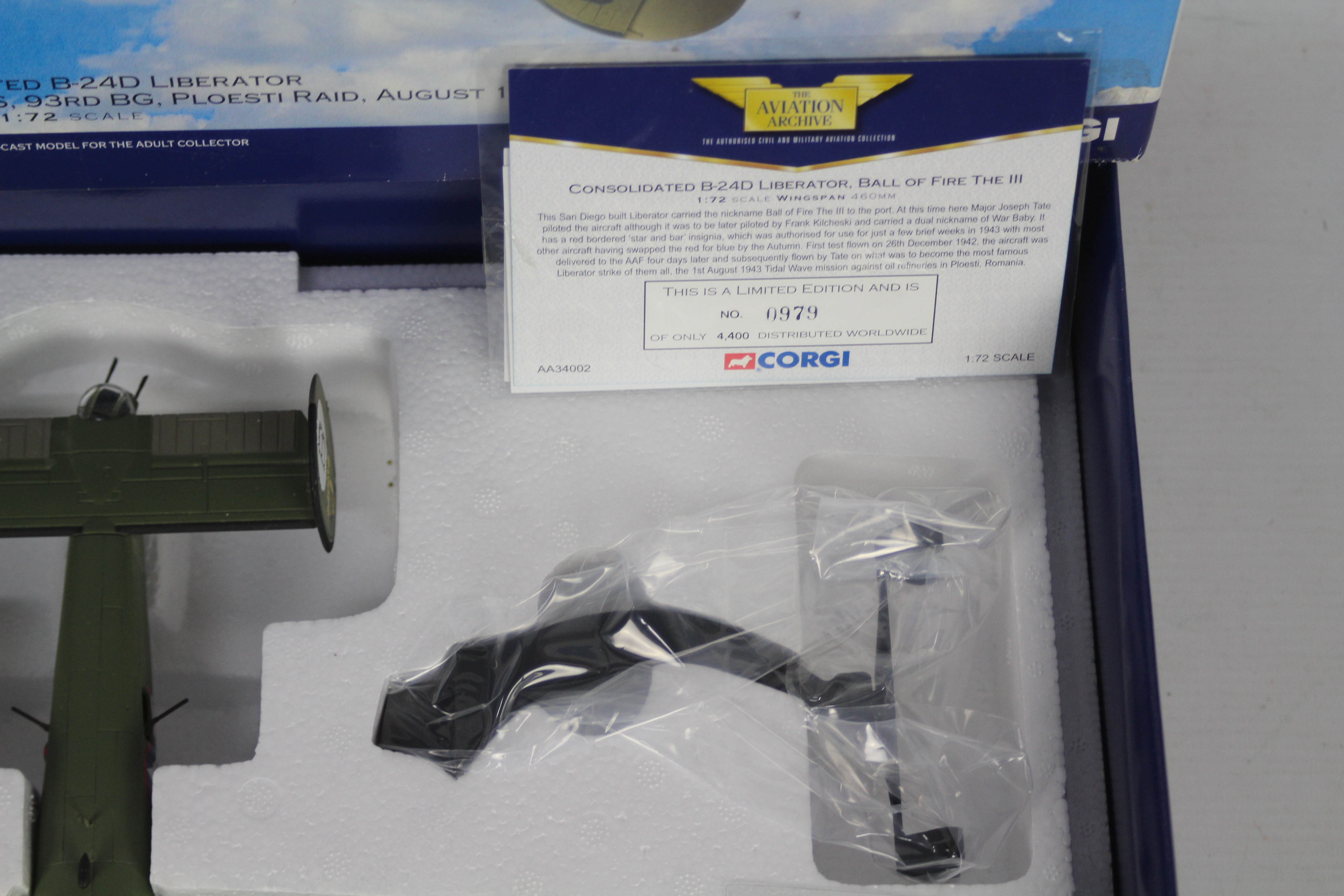 Corgi Aviation Archive - A boxed Limited Edition 1:72 scale AA34002 Consolidated B-24D Liberator, - Image 4 of 6