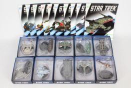 Eaglemoss - An armada of 10 diecast 'Star Trek' space ships and accompanying magazines from the