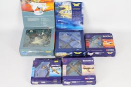 Corgi Aviation Archive - Five boxed 1:72 diecast model military aircraft from various CAA ranges.