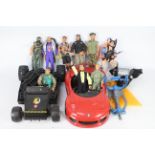 Action Man - GI Joe - 9 x Action Man figures and 2 x cars plus some accessories.