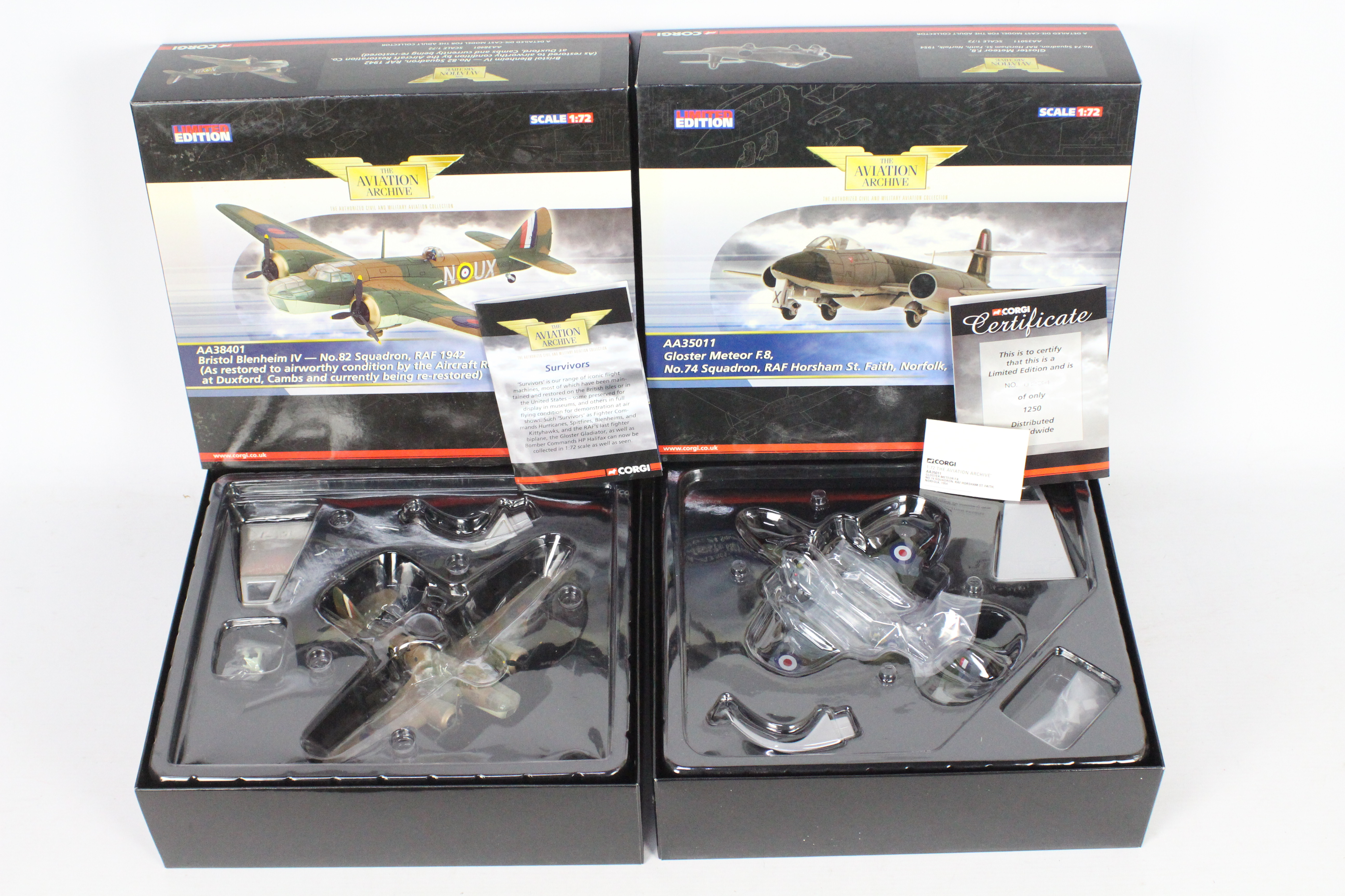 Corgi Aviation Archive - Two boxed Limited Edition 1:72 diecast model military aircraft.