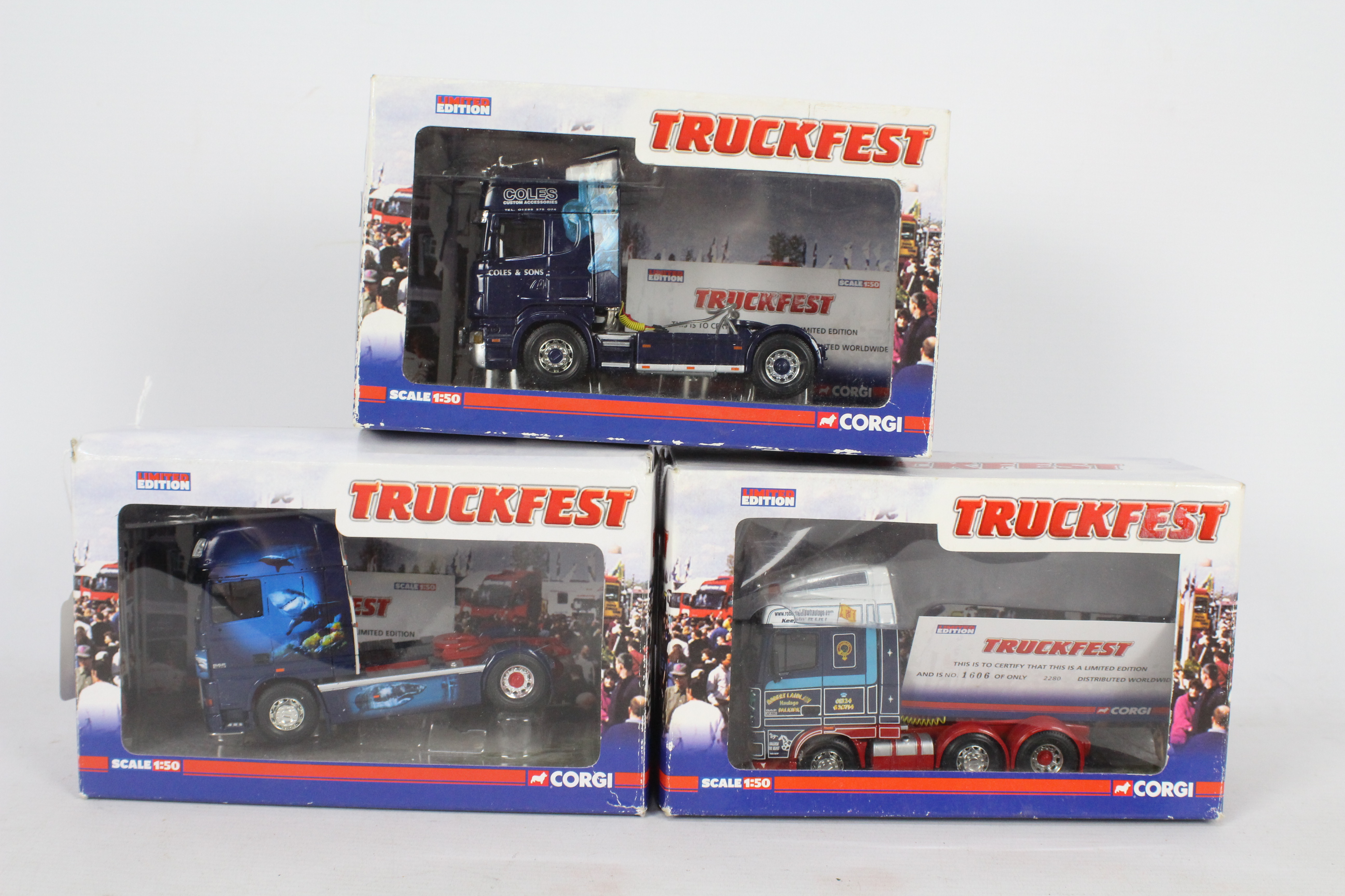 Corgi - Three boxed Corgi Limited Edition 'Truckfest' 1:50 scale diecast tractor units.