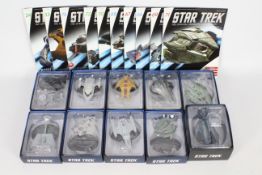 Eaglemoss - A flotilla of 10 diecast 'Star Trek' space ships and accompanying magazines from the