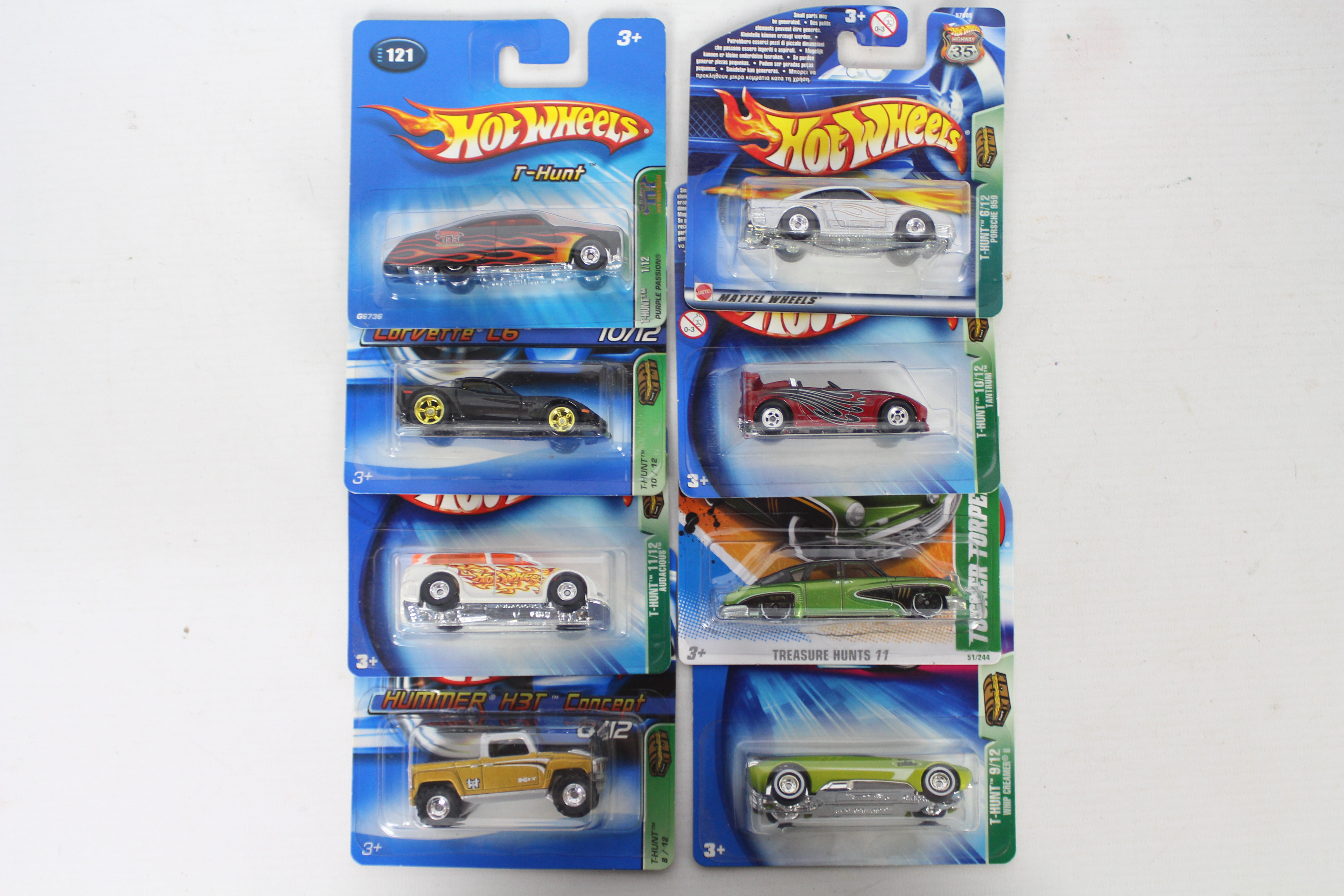 Hot Wheels - Treasure Hunt - Super Treasure Hunt - 8 x unopened carded models,