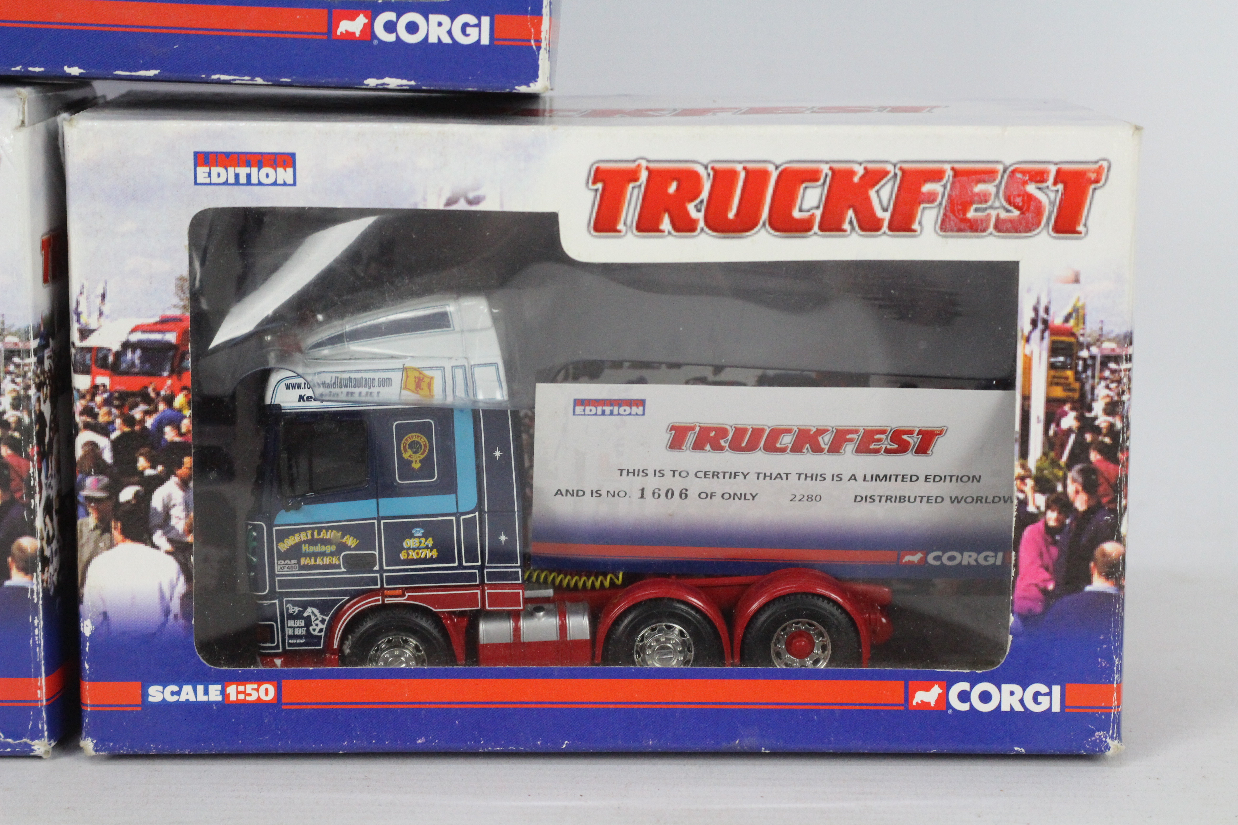 Corgi - Three boxed Corgi Limited Edition 'Truckfest' 1:50 scale diecast tractor units. - Image 4 of 4