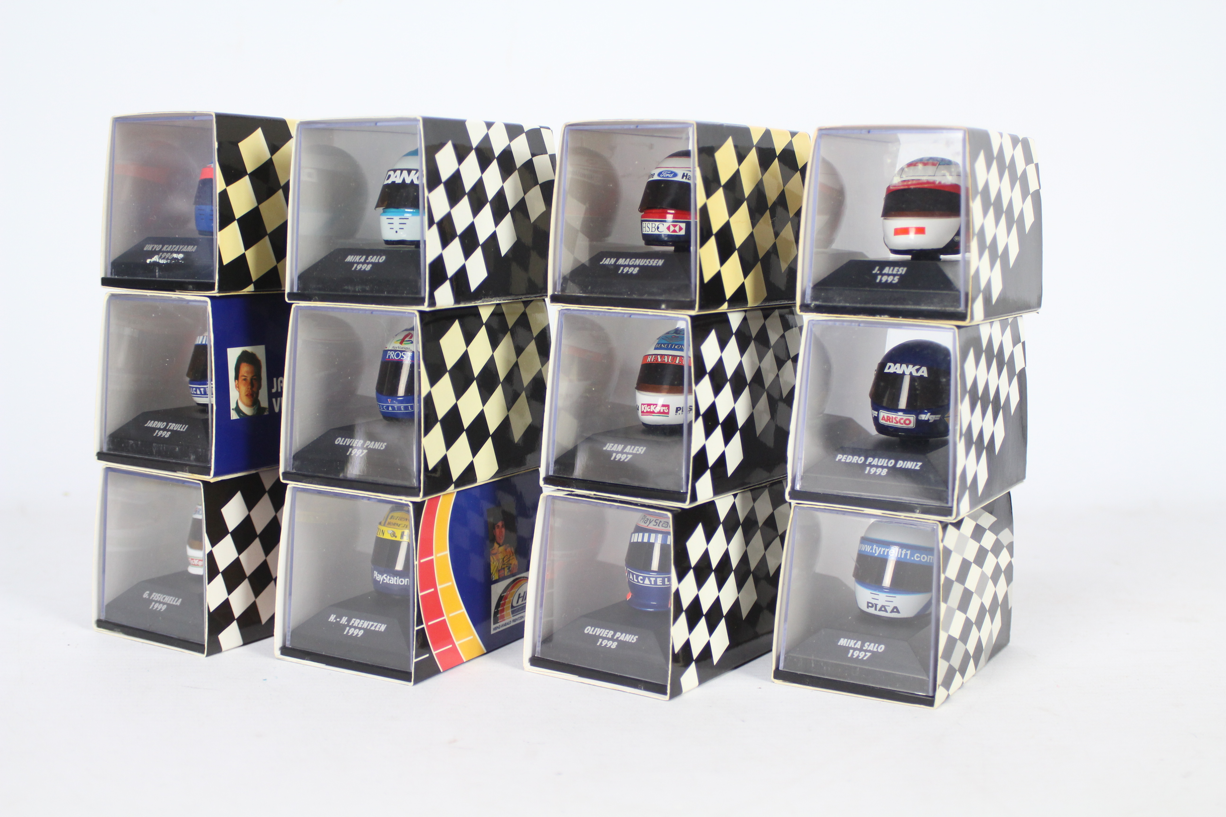 Minichamps - A starting grid of 12 boxed 1:8 scale F1 racing drivers helmets by Minichamps. - Image 6 of 6