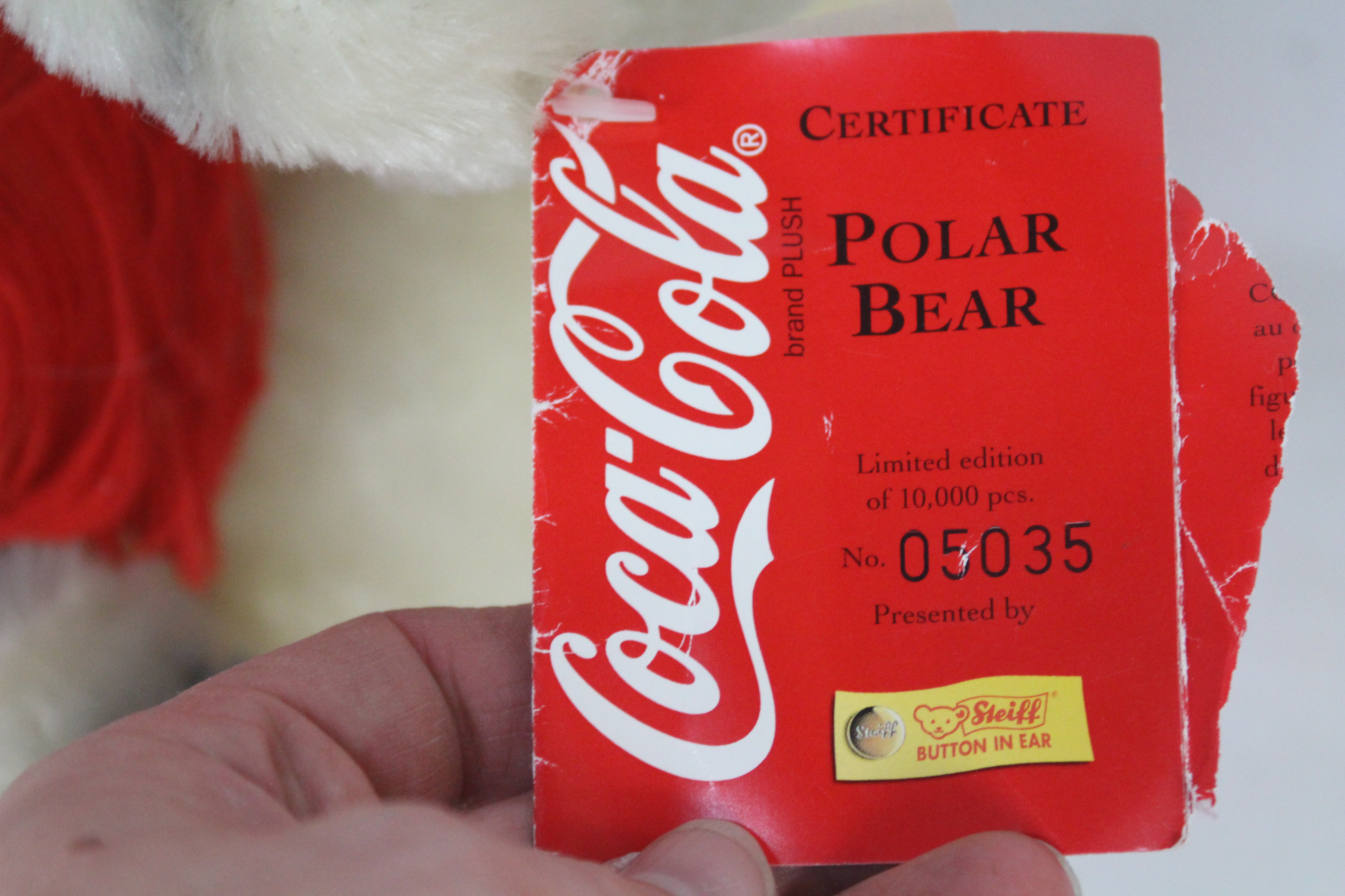 Steiff - An unboxed Steiff Limited Edition Coca Cola Polar Bear. - Image 6 of 8