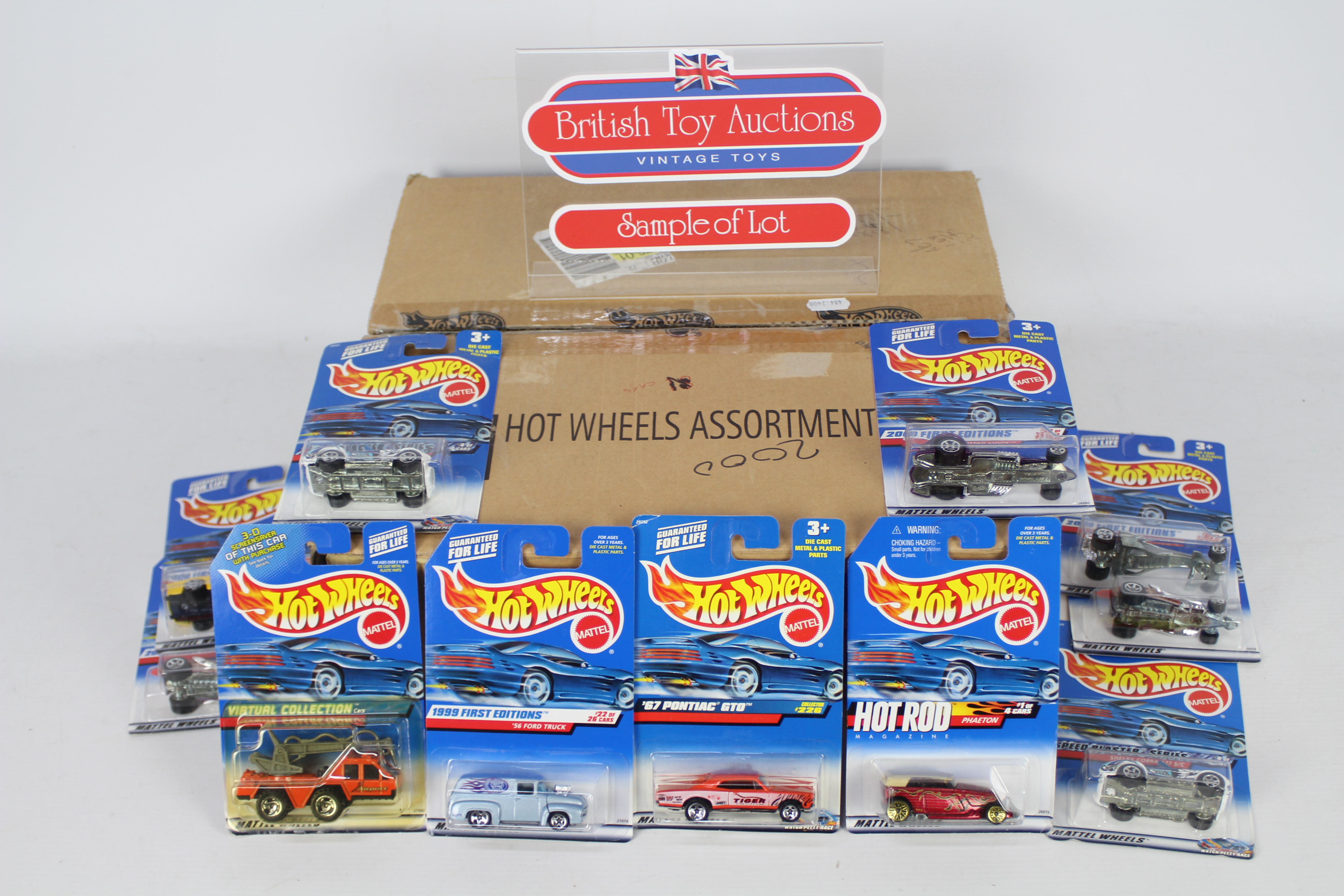 Hot Wheels - A Hot Wheels factory assortment box of 72 x models from circa 2000,
