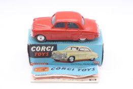 Corgi - A rare boxed Corgi Mechanical Vauxhall Velox in red # 203M.