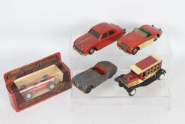 Bundle of 5 Minimodel/Brit&For/unbranded/Matchbox toy cars.