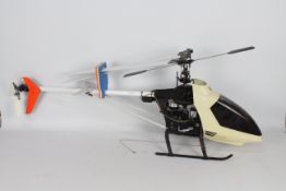A Hirobo R/C petrol helicopter. Hight 40 cm Length 110 cm approx.